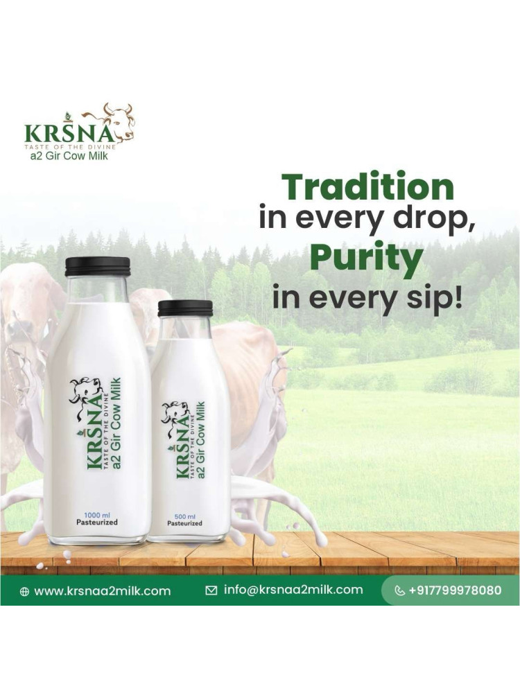 Krsna a2 Gir Cow Milk 1.5 Ltr